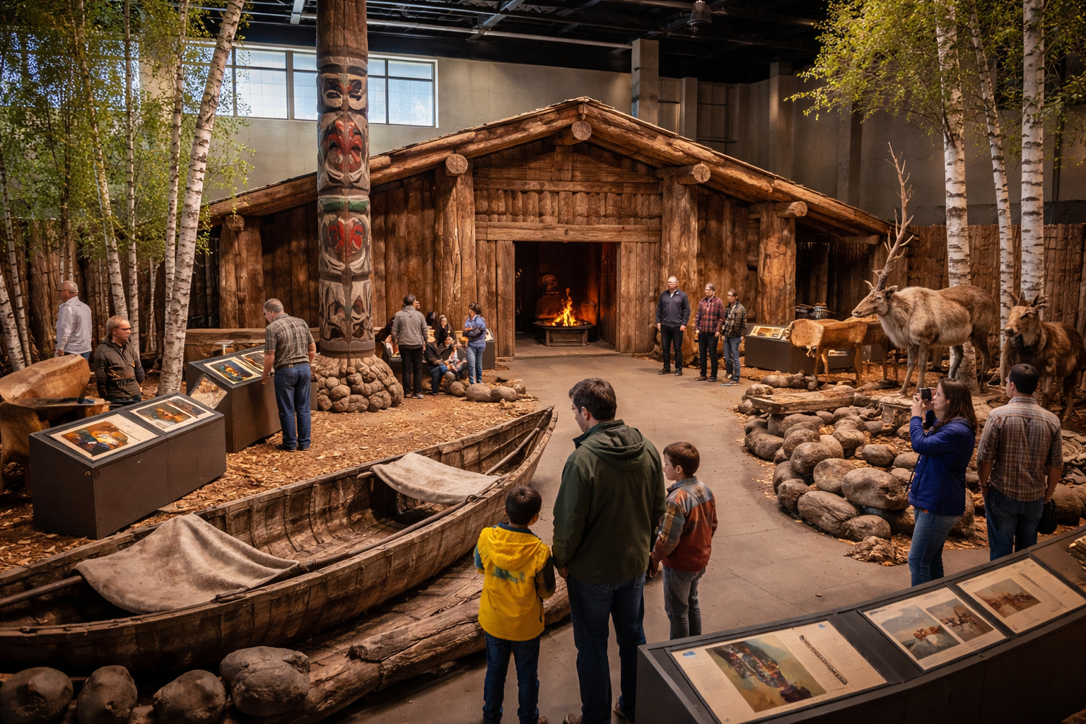 アラスカの文化展示