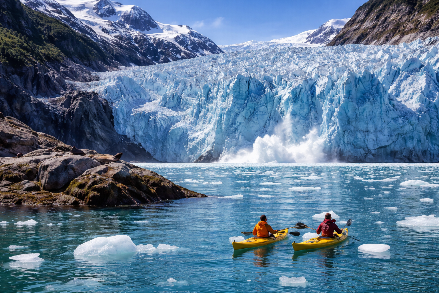 ケナイ・フィヨルドの青い氷