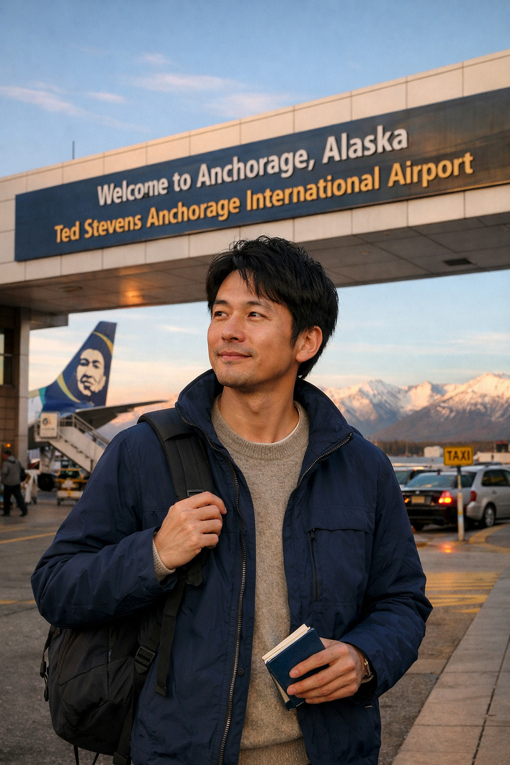 アンカレッジに到着したヒロ