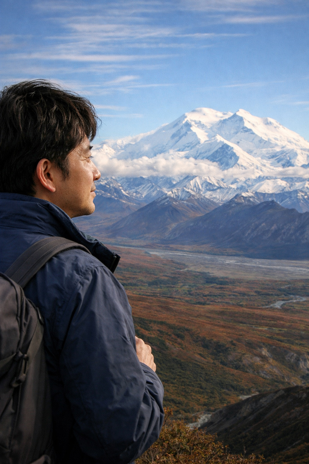 初めてデナリを見るヒロ