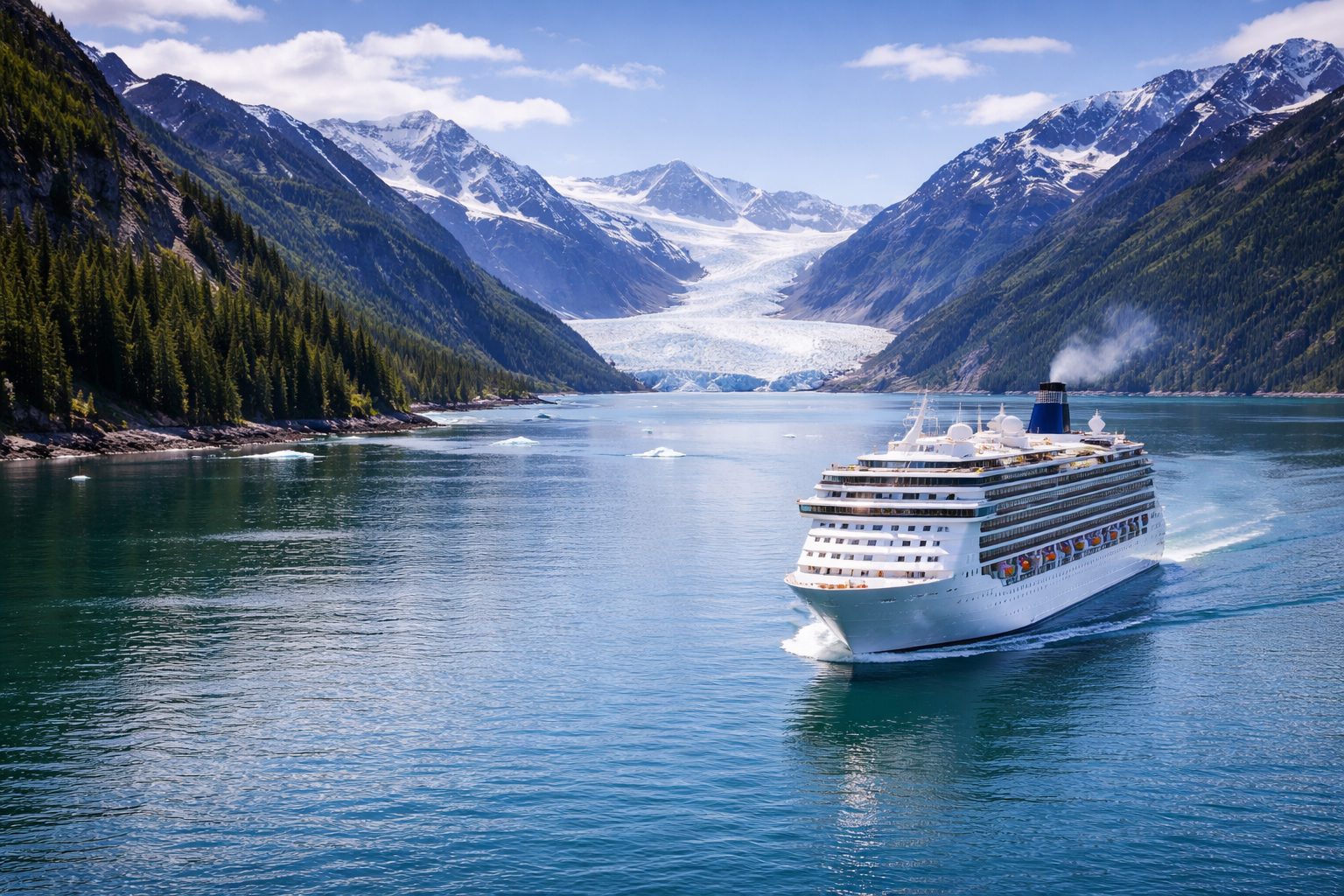 インサイドパッセージのクルーズ景観