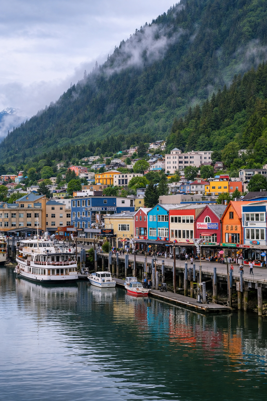 Juneau harbor の風景
