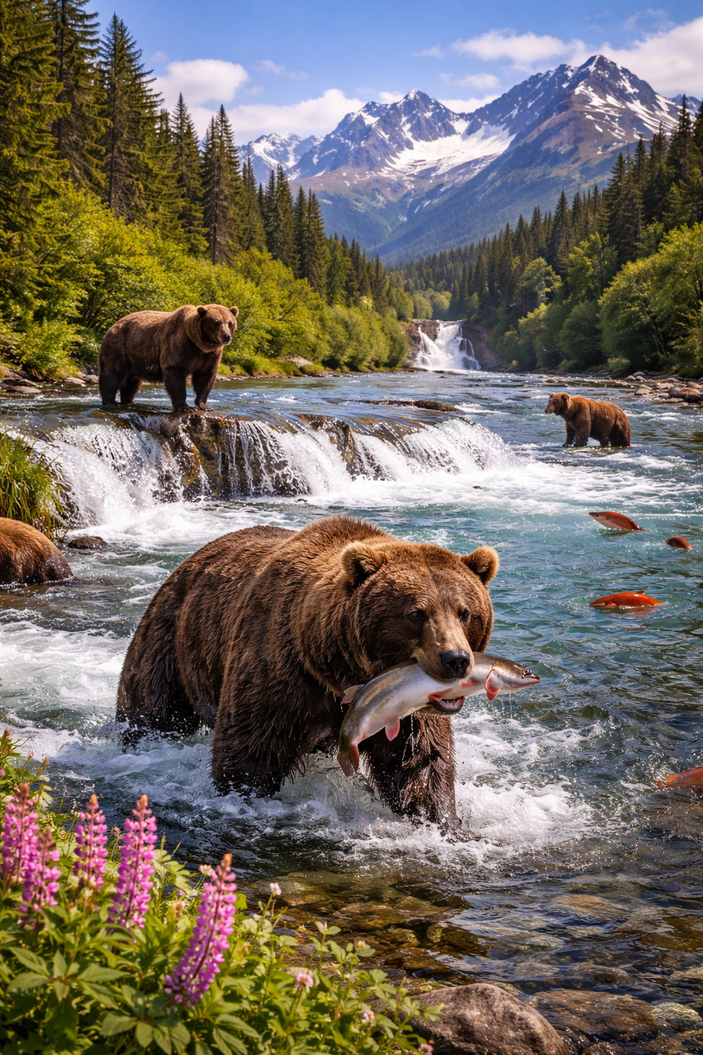 川辺のカトマイのクマ