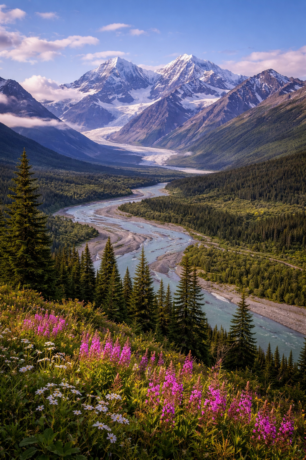 巨大な山岳風景